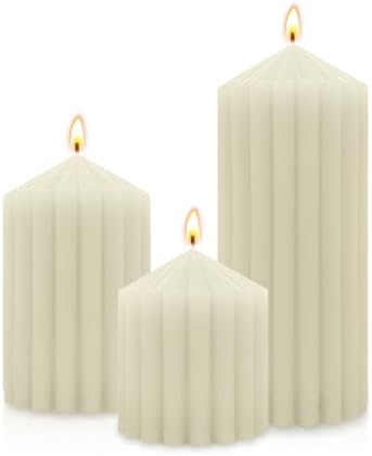 Ivory Handmade Decorative Pillar Candles 275x3 4 6 Inch