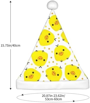 QINZHENG Personalized Santa Hat with Yellow Chicken Print