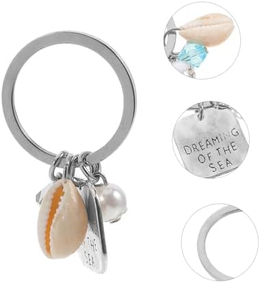 Ocean Themed Shell and Pearl Keychain Pendant