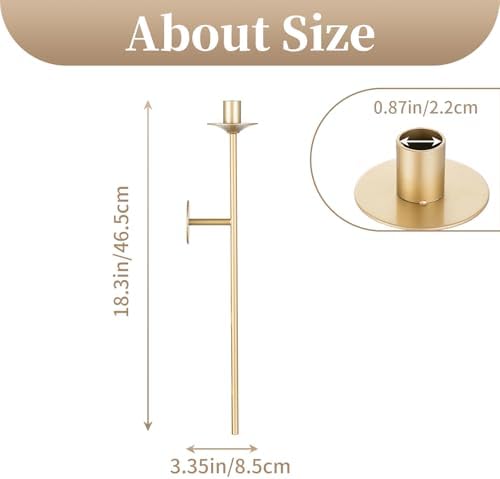 Sziqiqi Gold Wall Candle Sconces Set of 2