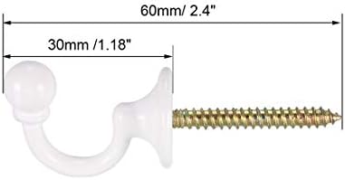 Uxcell Decorative Curtain Holdback with Ball Wall Mount Hook 6Pcs