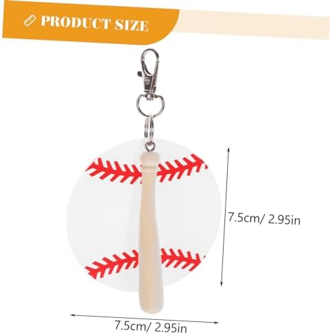 VALICLUD 2pcs Baseball Themed Durable Acrylic Keychains