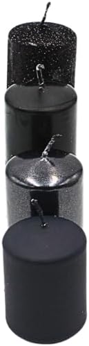 Tiered Advent Candles in Black 4 Sizes 5-10 cm High