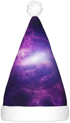 QinZheng LED Sky Purple Halloween Santa Hat for Adults