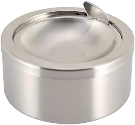 Nescope Windproof Stainless Steel Ashtray with Flip Top Lid