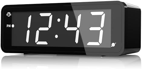 KWANWA LED Alarm Clock with Snooze and Brightness Control