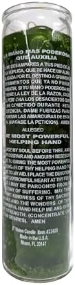 Most Powerful Helping Hand Green Pillar Candle