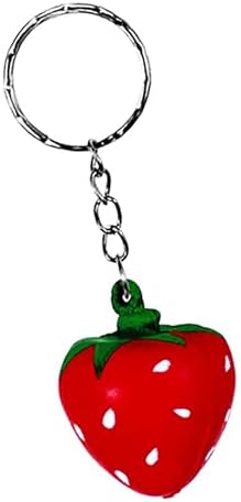 10 Pcs Strawberry Keychain Keyring Charm for Party Favors