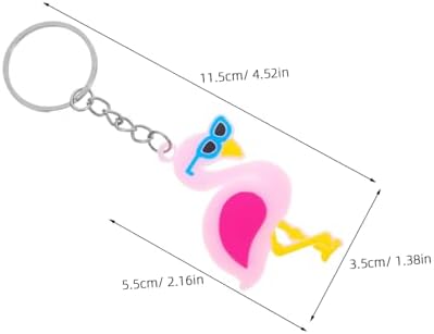 Garneck 12 Pcs Cute Flamingo Keychains
