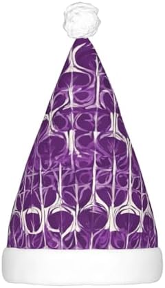 QinZheng Purple Pattern 02 LED Santa Hat for Adults