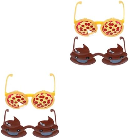 LOGOFUN 4PCS Funny Pizza Poop Photo Props