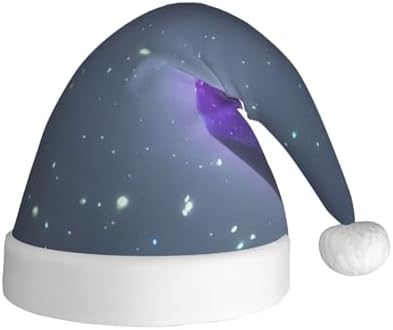 Galaxy Starry Santa Hat for Women Holiday Decoration