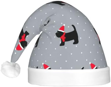 Cute Dogs Xmas Print Christmas Hat for Kids Adults Unisex