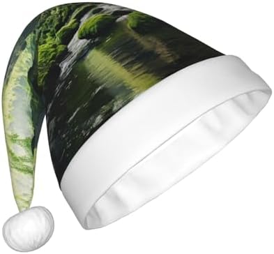 Personalized Santa Hat with Cliff Moss Print for Women