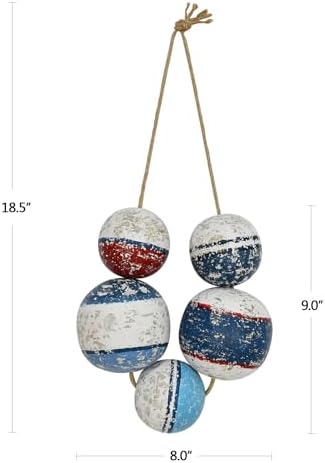 Veclotch Large Wooden Buoy Wall Decor Nautical Design