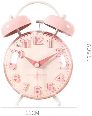 Double Bell Alarm Clock with Loud Ringing and Silent Movement