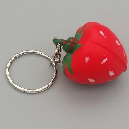 10 Pcs Strawberry Keychain Keyring Charm for Party Favors