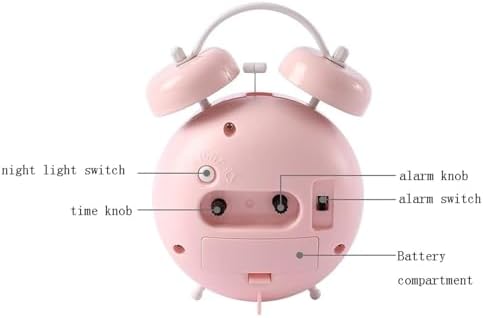 Double Bell Alarm Clock with Loud Ringing and Silent Movement