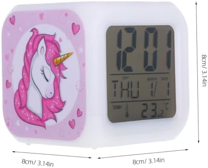 VALICLUD Digital LED Alarm Clock with Unicorn Decor