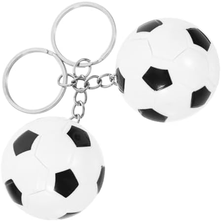 VOSAREA 2Pcs Soccer Ball Keychains for Boys