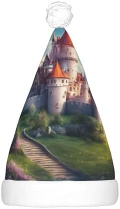 QINZHENG Magic Fairy Tale Castle Santa Hat with LED Lights