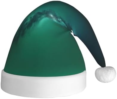 Galaxy Green Santa Hat Personalized Funny Christmas Headwear for Women