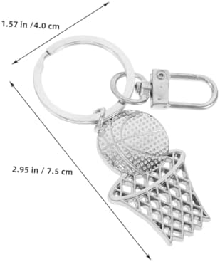 2Pcs Basketball Hoop Keychain Stylish Sports Accessory