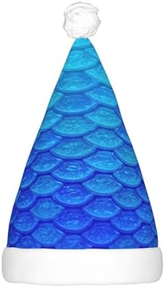 Qin And Zheng Ocean Blue Mermaid Santa Hat With LED Lights