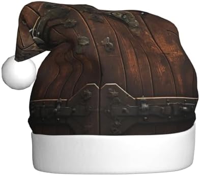 Rustic Style Plush Santa Christmas Hat for Adults