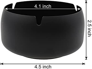 Andiker Large Metal Ashtray with Lid for Home Office