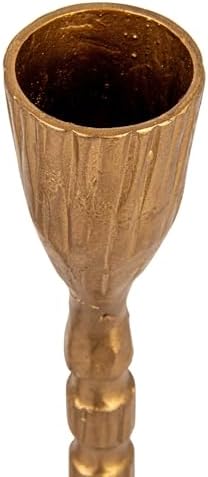 Creative Co-Op 4-Piece Gold Taper Candle Holders