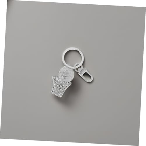 2Pcs Durable Basketball Keychain Pendant for Sports Fans
