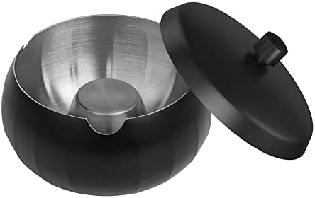 Stainless Steel Ashtray with Lid Windproof and Smokeless