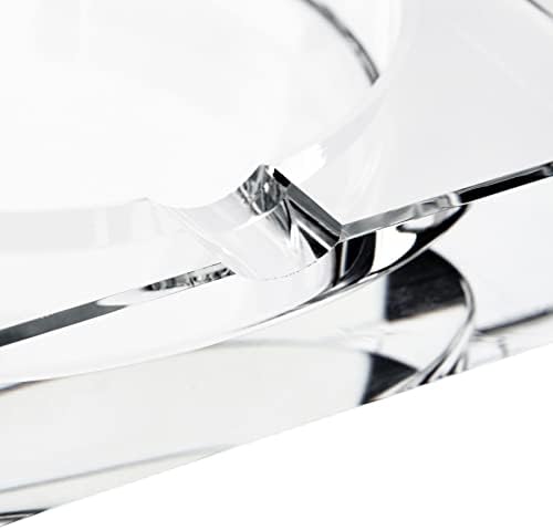 Juvale Glass Crystal Ashtray with 4 Slots for Cigars