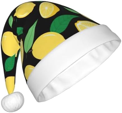 Personalized Santa Hat with Lemon Print for Women