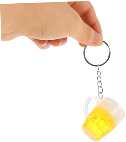 PRETYZOOM 4pcs Beer Cup Keychain for Backpacks and Parties