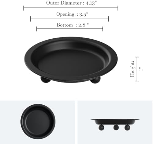 Beeutik Black Candlestick Holder Set of 2