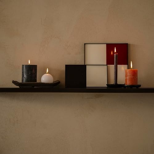 Spaas Rustic Pillar Candle 80mm Orange 65h