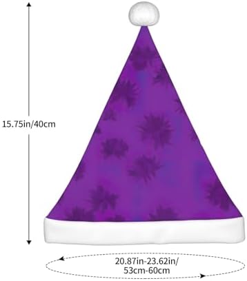 QinZheng Purple Haze04 Print Santa Hat for Women