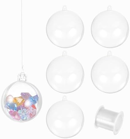 35 Inch Clear Ornament Ball with Wire 5pcs