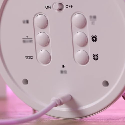 Rechargeable Double Bell Alarm Clock with Night Light
