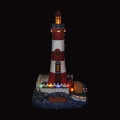 Christmas Village Lighthouse Resin Collectible