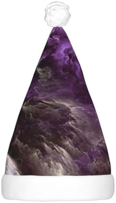 QINZHENG Purple Galaxy LED Santa Hat for Christmas Party