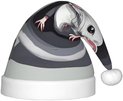 Christmas Hat Mouse in the Hole Plush Santa Headwear for Kids