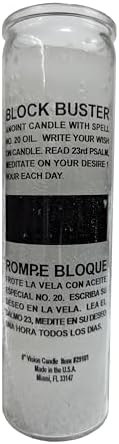 Generic Block Buster 8 Inch Pillar Candle White