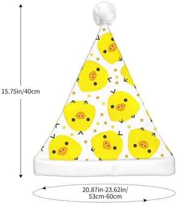 QINZHENG Yellow Chicken Santa Hat with LED Lights