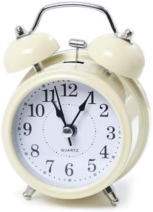 Loud Retro Double Bell Alarm Clock with Metal Design