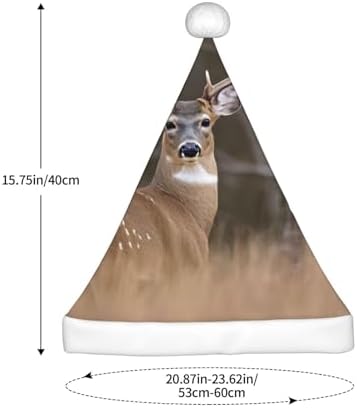QINZHENG White Tailed Deer Santa Hat Christmas Headwear