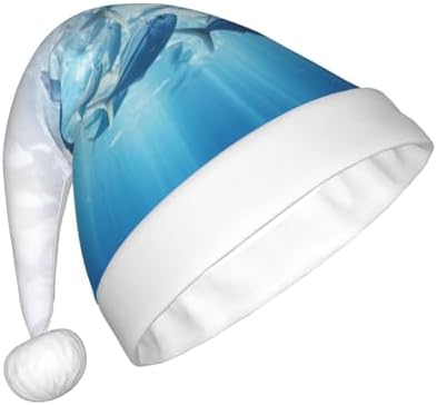 Personalized Santa Hat with Fishs HD Print for Women and Adults
