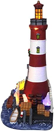Christmas Village Lighthouse Resin Collectible